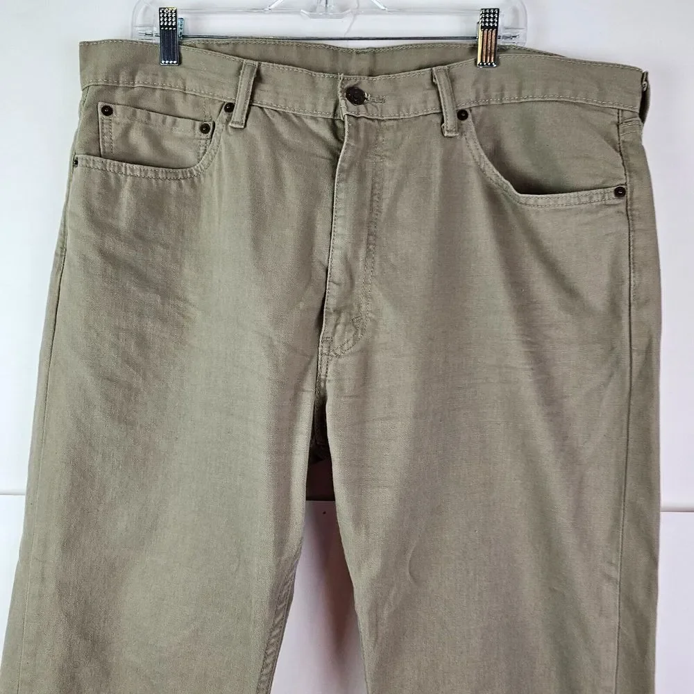 Levi's 505 Men's Regular Fit Straight Leg Workwear‎ Jeans W40 Tan Beige